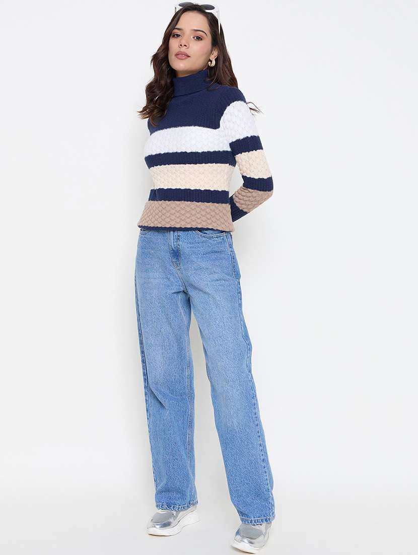 women long sleeves striped pullover - 21662568 -  Standard Image - 3