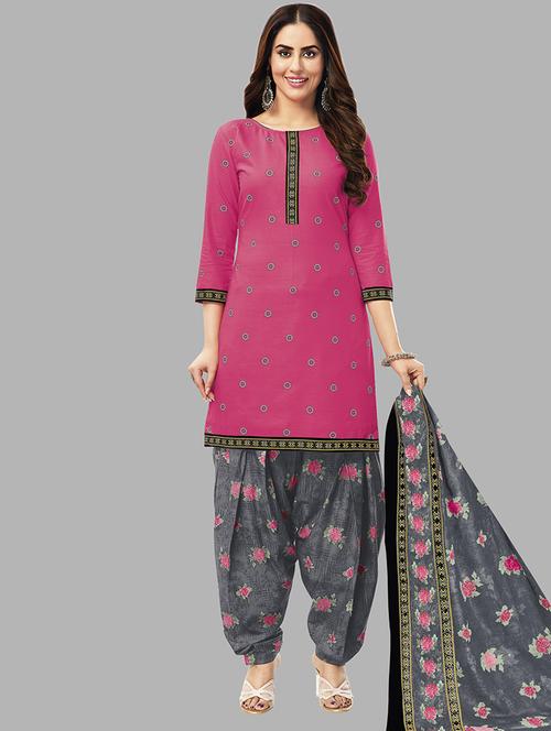 women printed 3-piece unstitched dress material - 21662619 - Standard Image - 0
