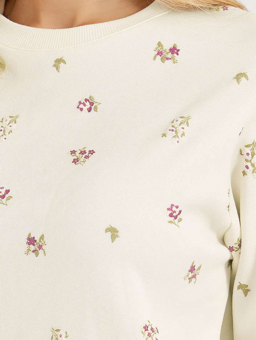 women long sleeves front print sweatshirt - 21662648 -  Standard Image - 3