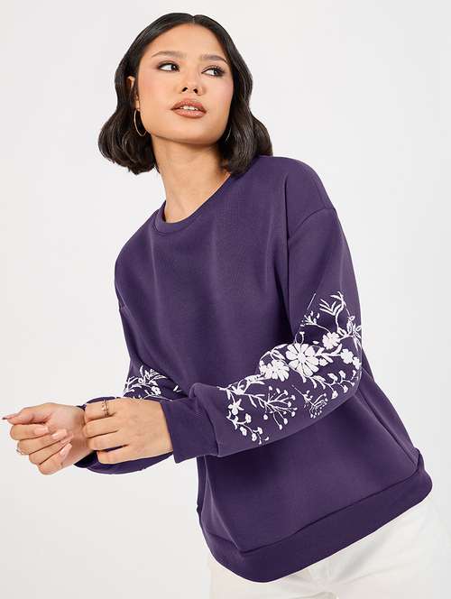 women printed hooded oversized sweatshirt - 21662652 -  Standard Image - 0