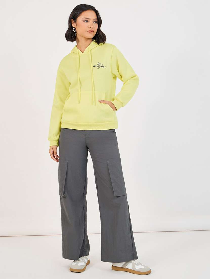 women printed hooded long sleeves sweatshirt - 21662654 -  Standard Image - 3