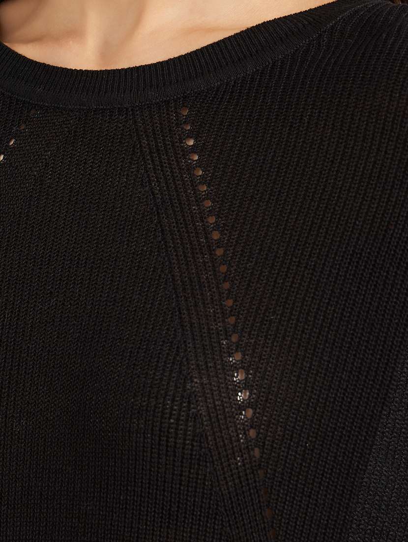 women solid long sleeves pullover - 21662656 -  Standard Image - 3