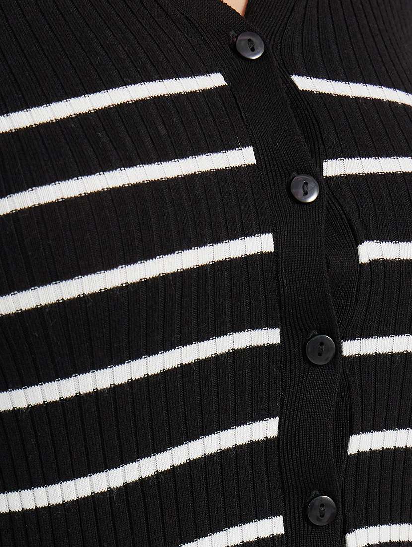 women striped long sleeves cardigan - 21662657 -  Standard Image - 3