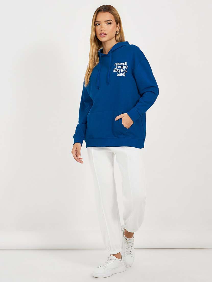 women printed hooded oversized sweatshirt - 21662662 -  Standard Image - 3