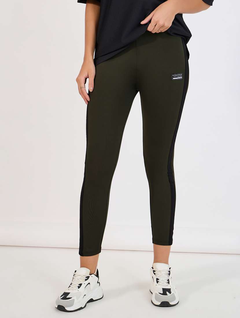 women typographic print t-shirt & tights co-ord set - 21662664 -  Standard Image - 3