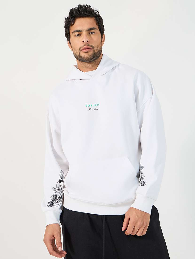 men long sleeves placement print sweatshirt - 21662670 -  Zoom Image - 0