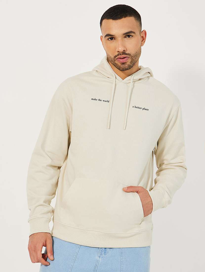 men chest print long sleeve sweatshirt - 21662674 -  Zoom Image - 0