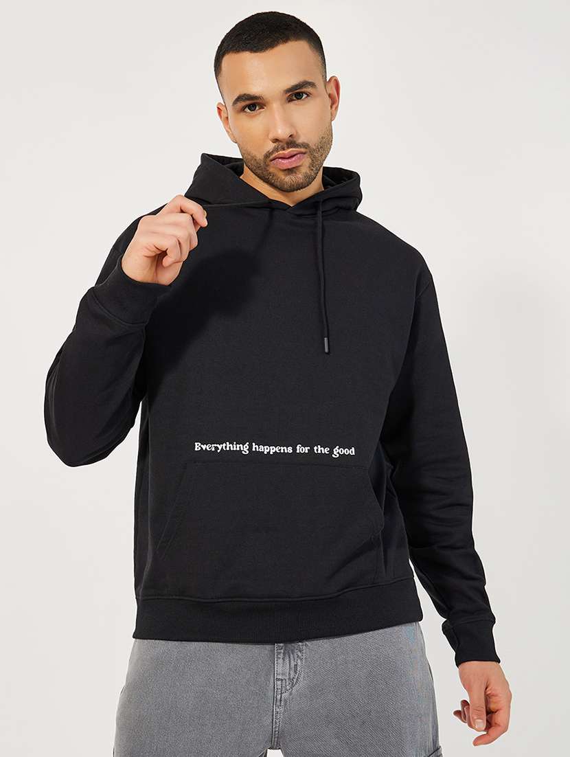 men front print long sleeve sweatshirt