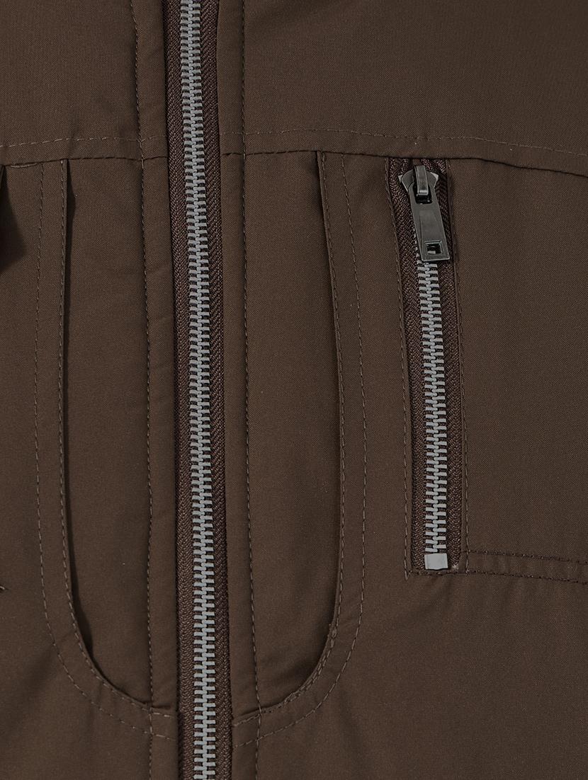 men brown solid sleeveless casual jacket - 21662694 - Standard Image - 3