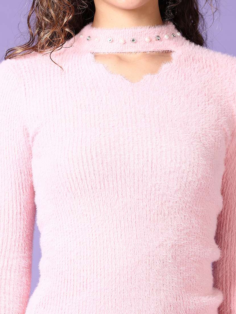 pink polyester pullover - 21662784 -  Standard Image - 5