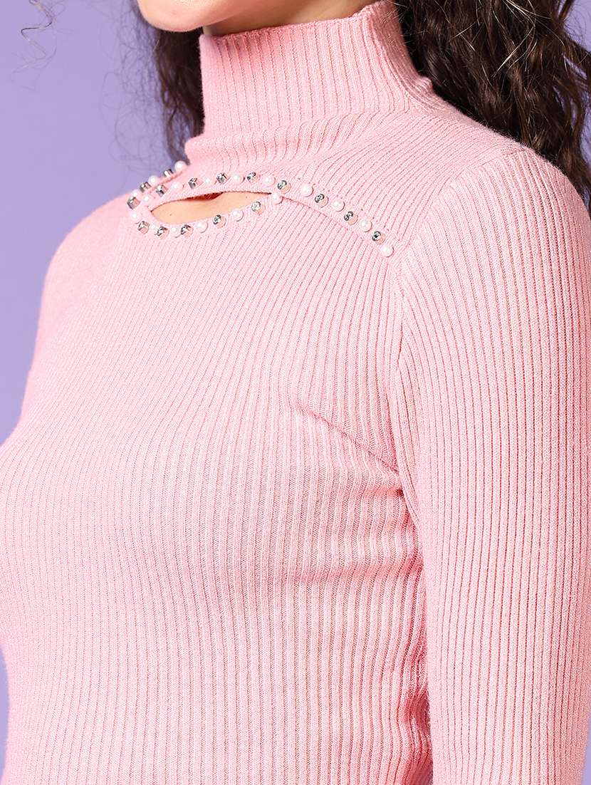 women embellished long sleeves pullover - 21662785 -  Standard Image - 5