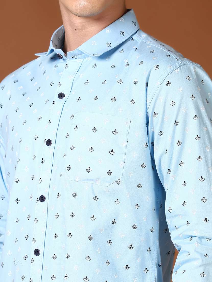 men printed collared casual shirt - 21662790 -  Standard Image - 5