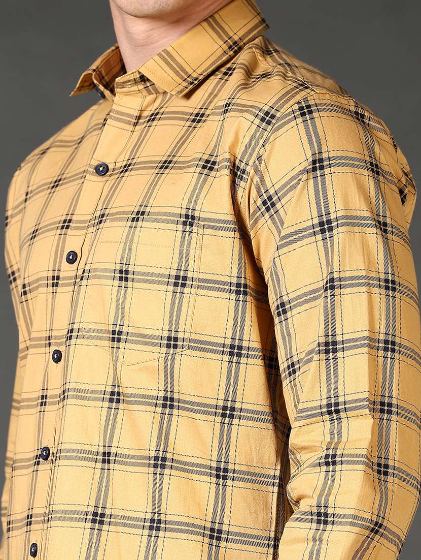 men checkered long sleeves casual shirt - 21662796 -  Standard Image - 5