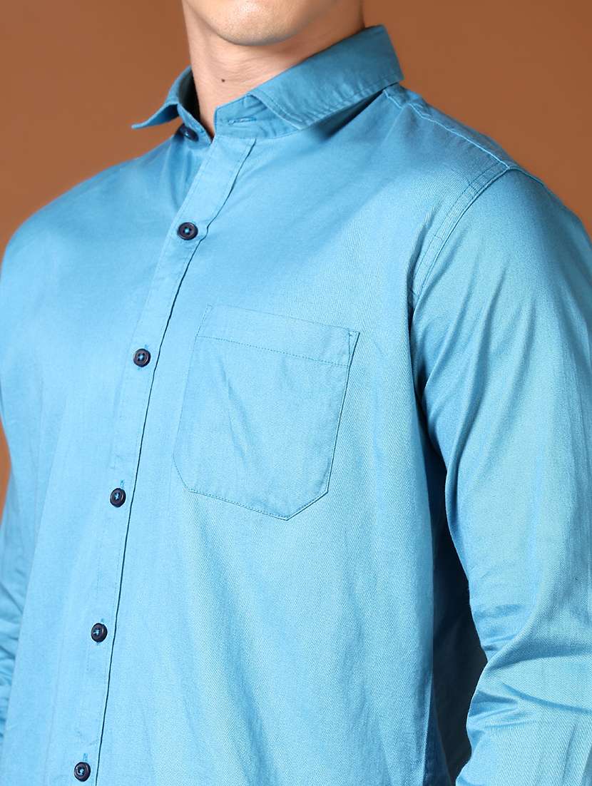 men solid long sleeves casual shirt - 21662798 -  Standard Image - 5