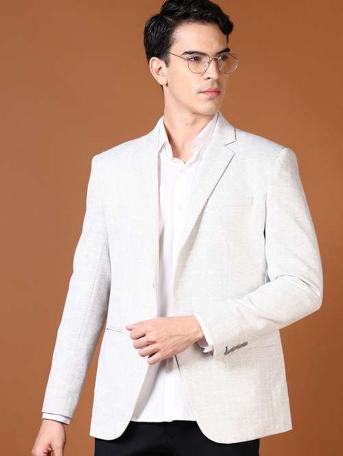 men checkered long sleeve single breasted blazer - 21662816 -  Standard Image - 0