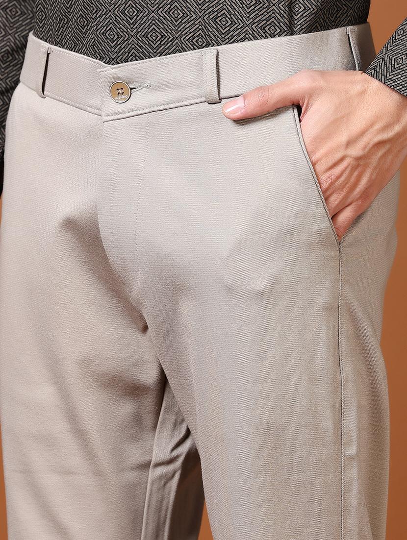 men mid rise solid chinos - 21662826 - Standard Image - 5