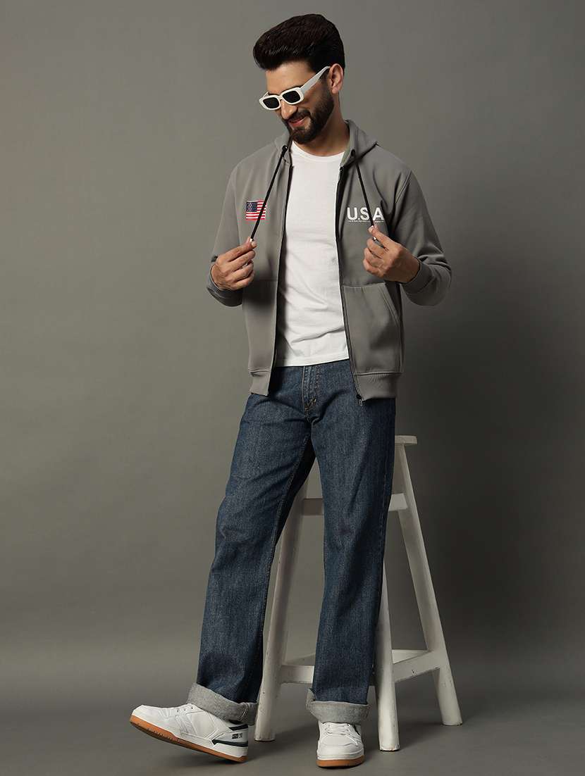 men long sleeve chest print sweatshirt - 21662893 -  Standard Image - 3