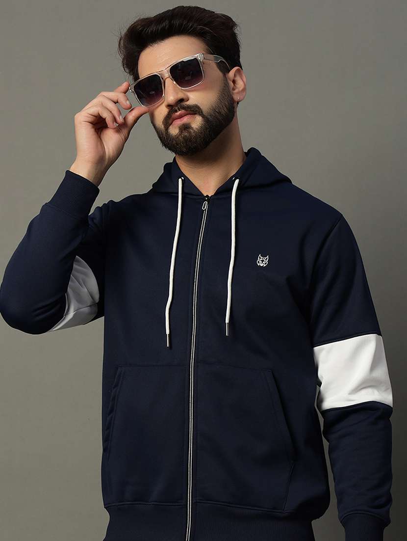 men long sleeve color block sweatshirt