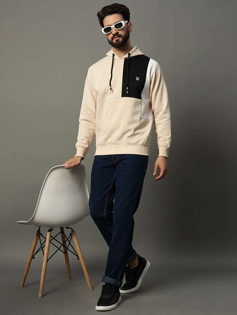 men long sleeve color block sweatshirt - 21662900 -  Standard Image - 3