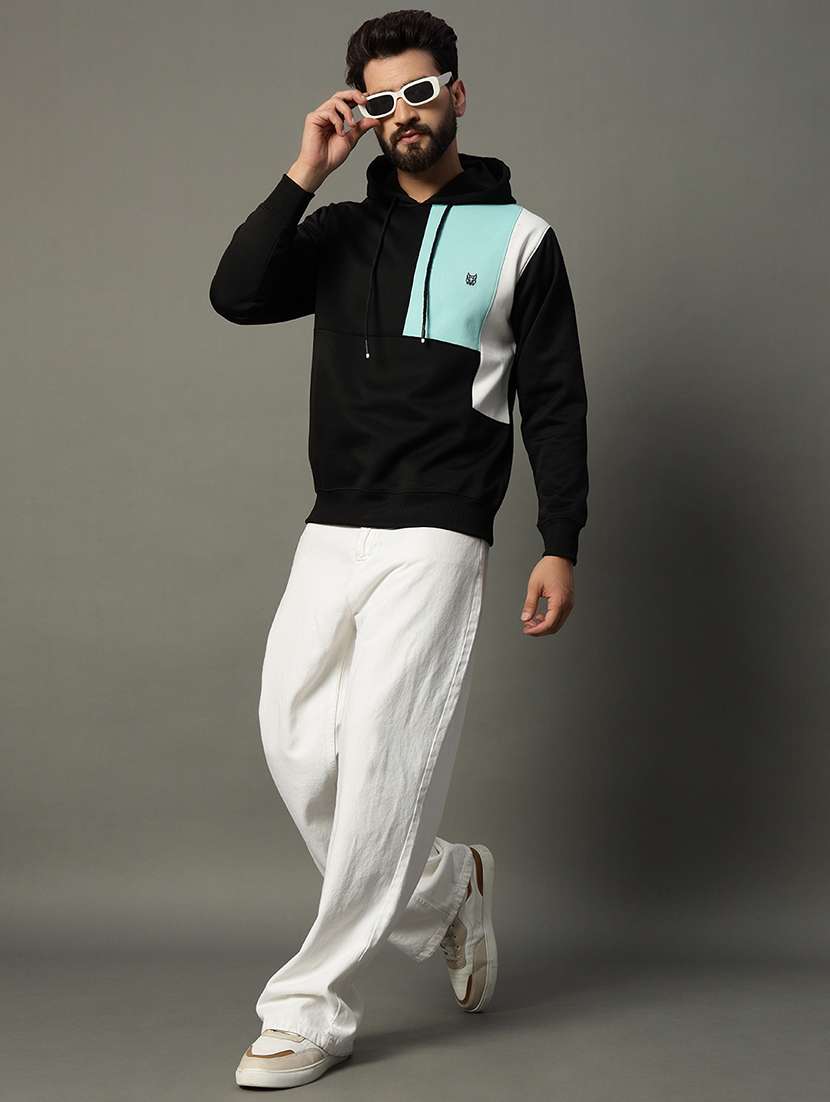 men long sleeve color block sweatshirt - 21662901 -  Standard Image - 3