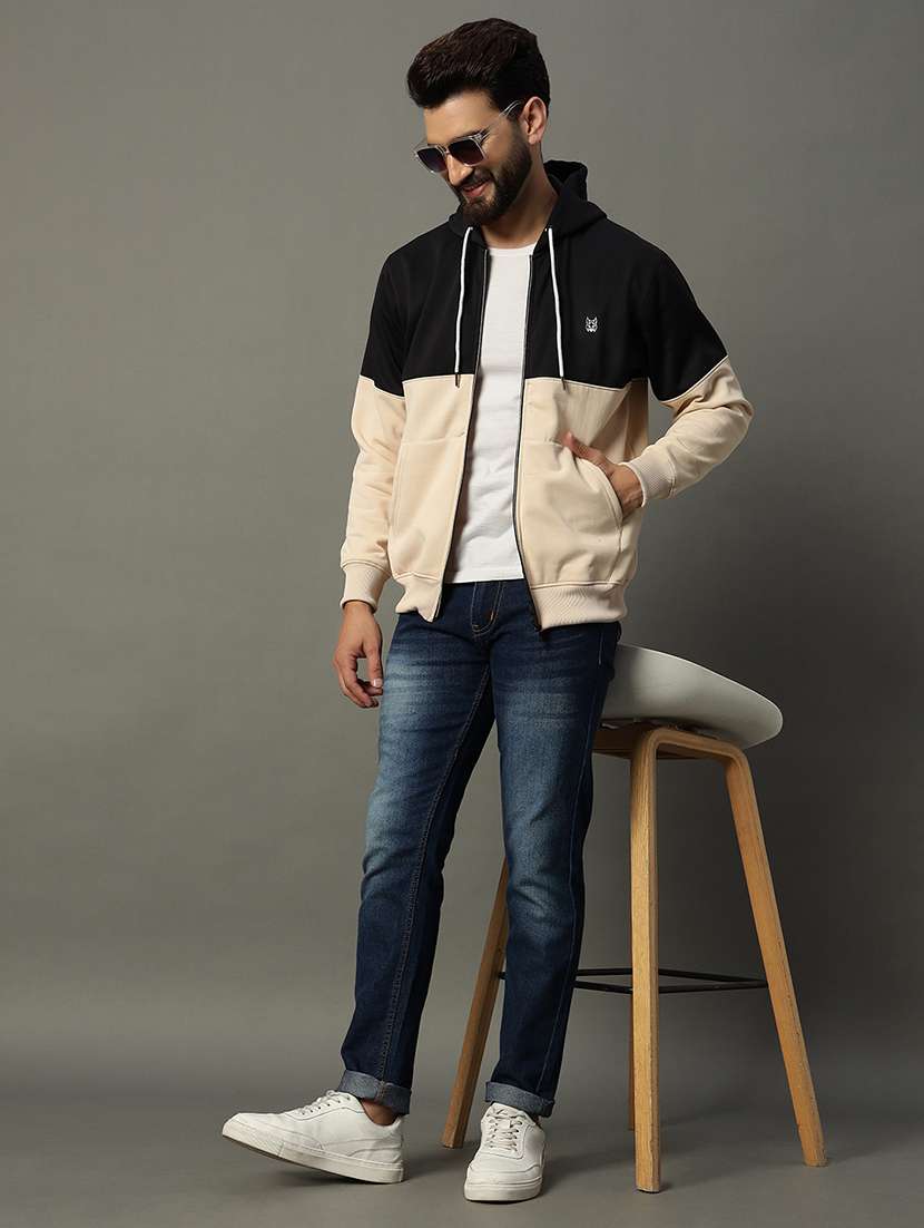 men long sleeve color block sweatshirt - 21662903 -  Standard Image - 3