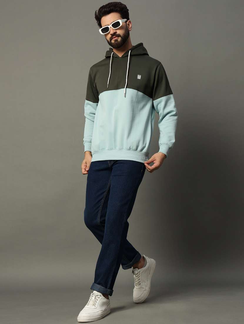 men long sleeve color block sweatshirt - 21662904 -  Standard Image - 3