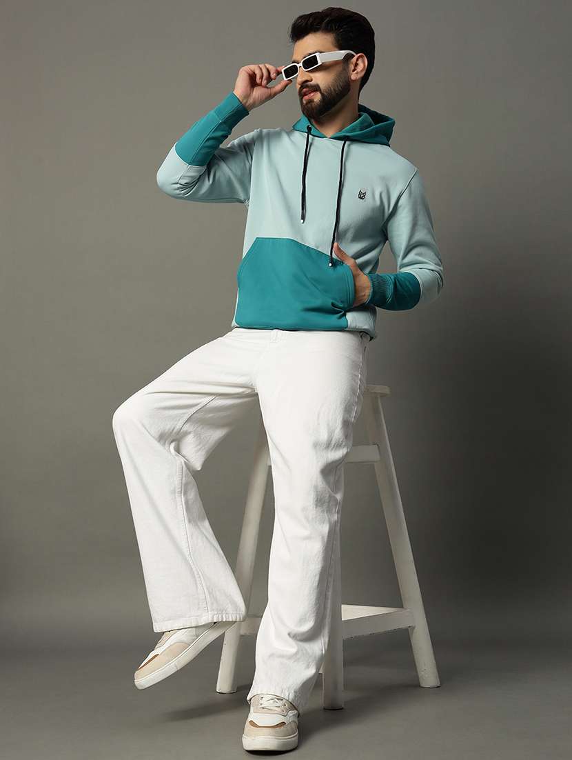 men long sleeve color block sweatshirt - 21662905 -  Standard Image - 3
