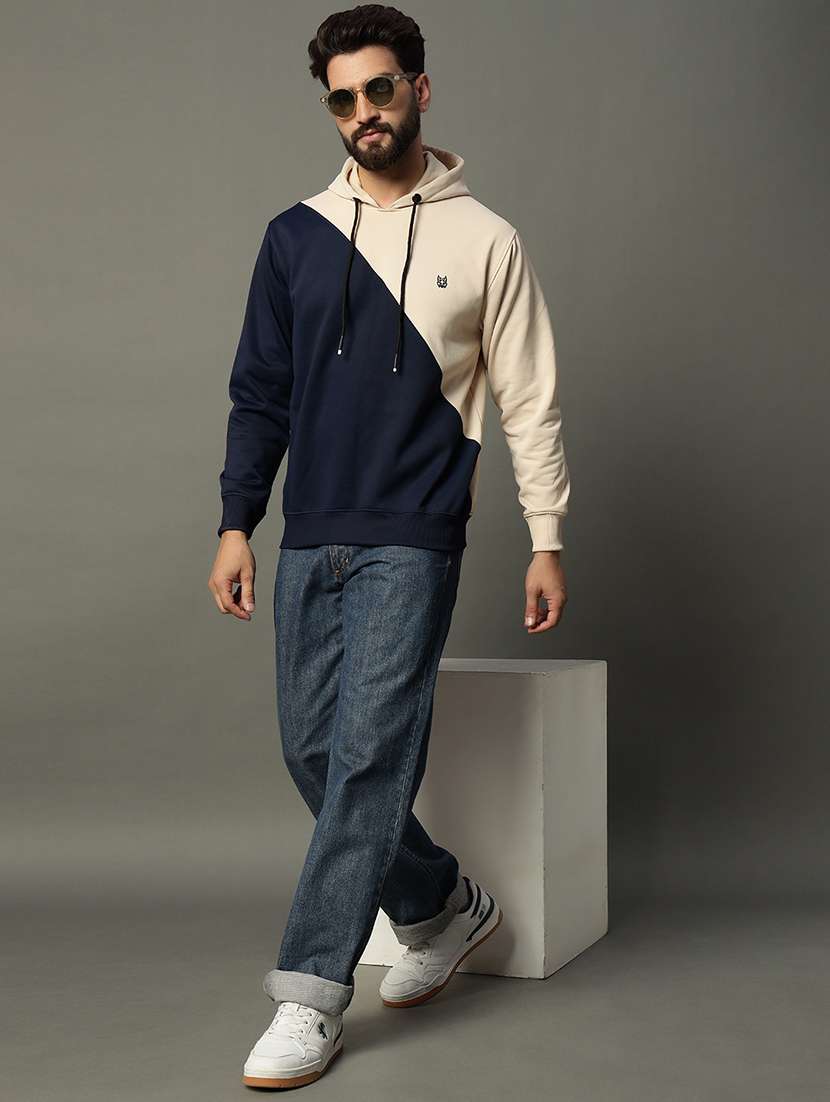 men long sleeve color block sweatshirt - 21662908 -  Standard Image - 3