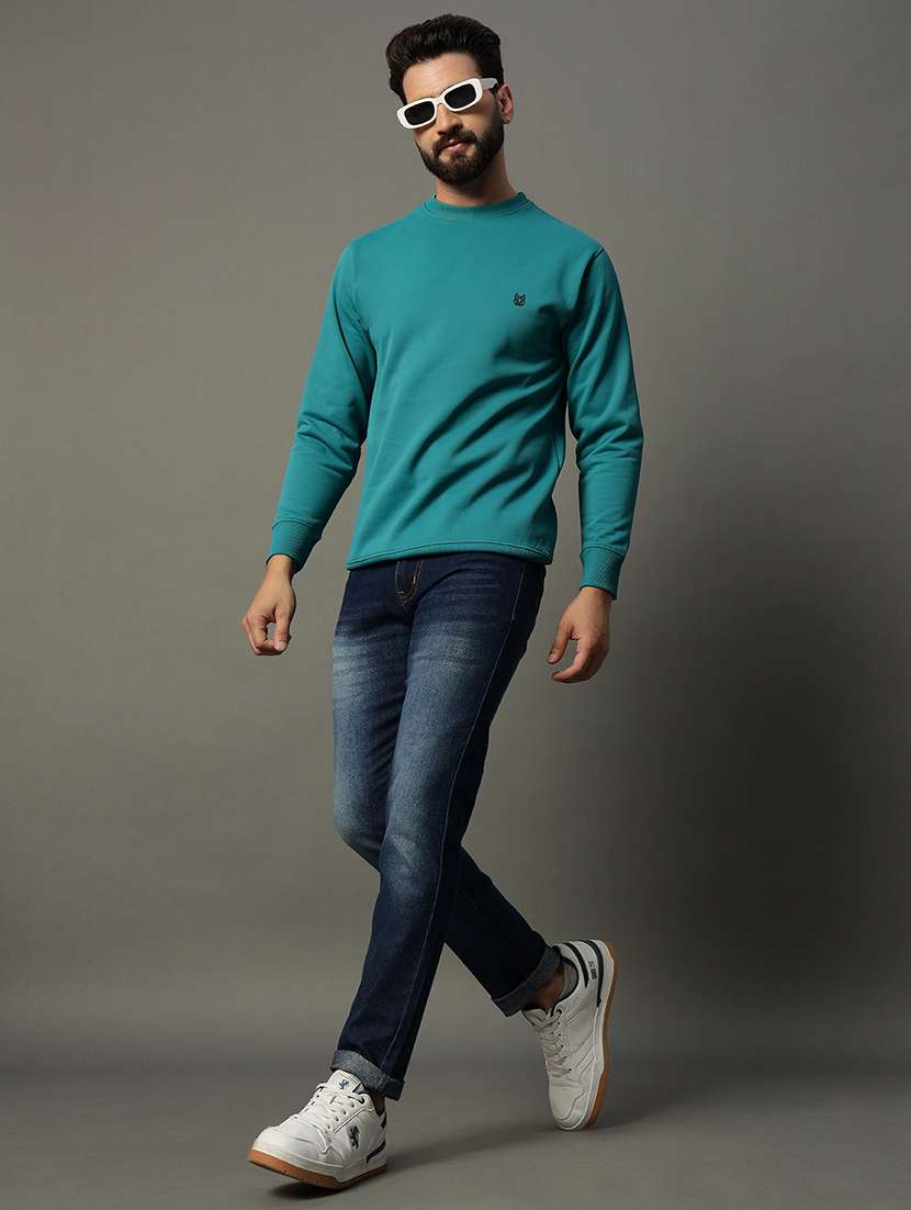 men long sleeve plain sweatshirt - 21662910 -  Standard Image - 3