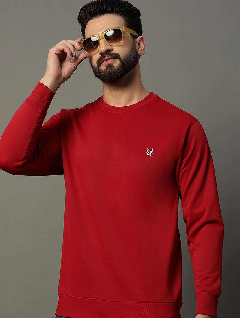 men long sleeve plain sweatshirt - 21662911 -  Zoom Image - 0