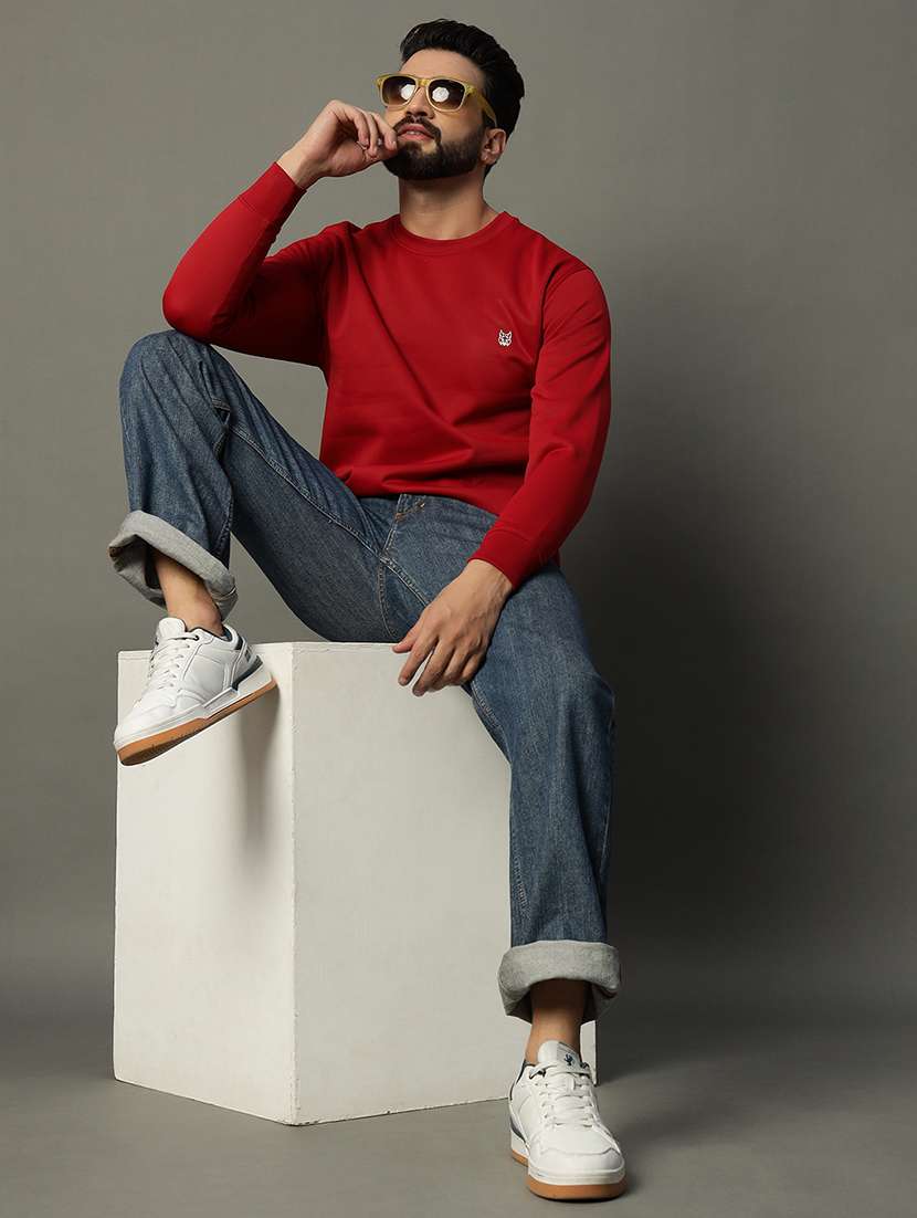 men long sleeve plain sweatshirt - 21662911 -  Standard Image - 3