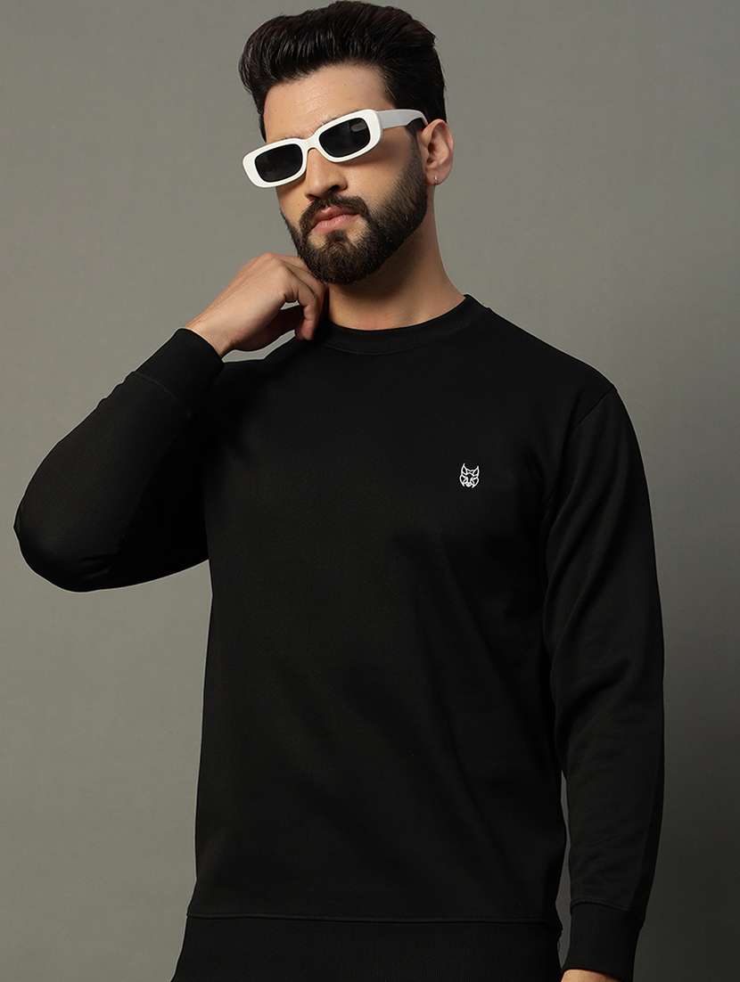 men long sleeve plain sweatshirt