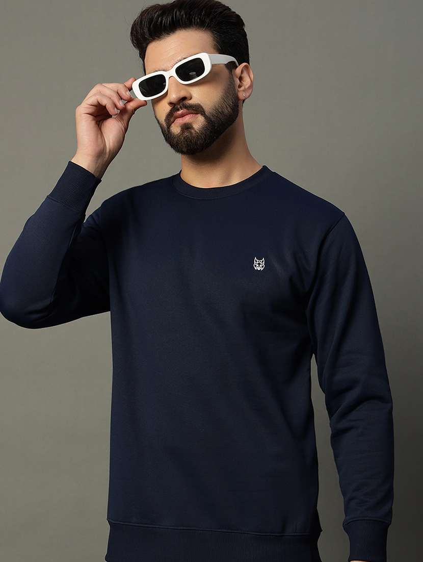 men long sleeve plain sweatshirt
