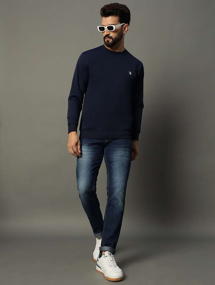 men long sleeve plain sweatshirt - 21662914 -  Standard Image - 3