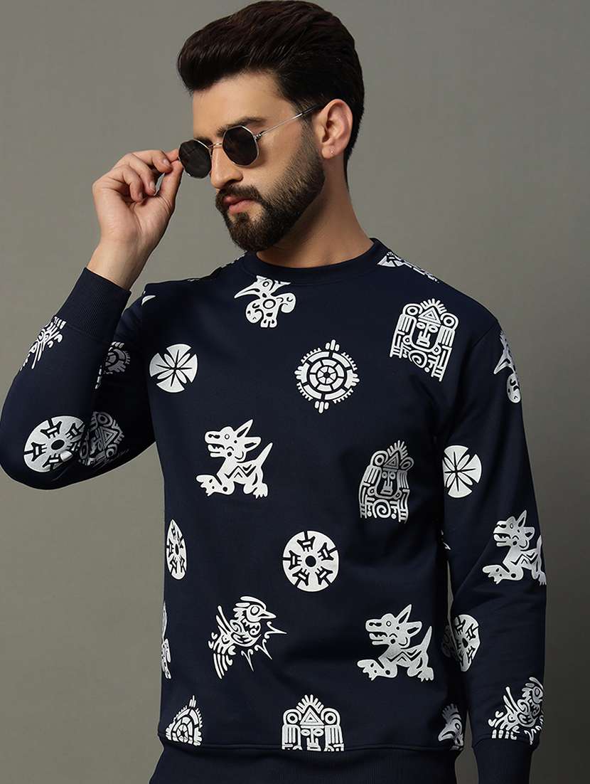 men long sleeve printed sweatshirt