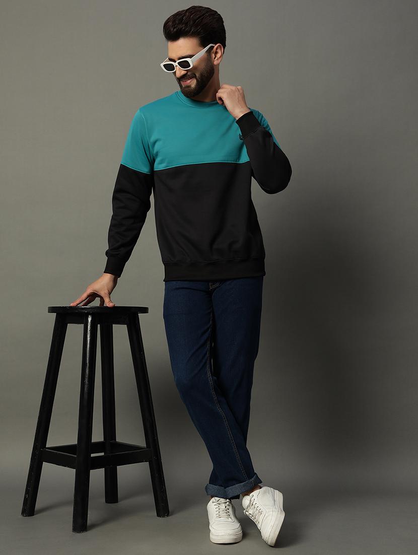 men long sleeve color block sweatshirt - 21662918 - Standard Image - 3