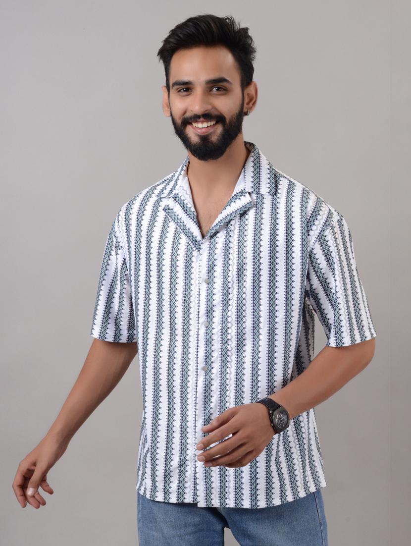men printed short sleeve casual shirt - 21662978 -  Zoom Image - 0