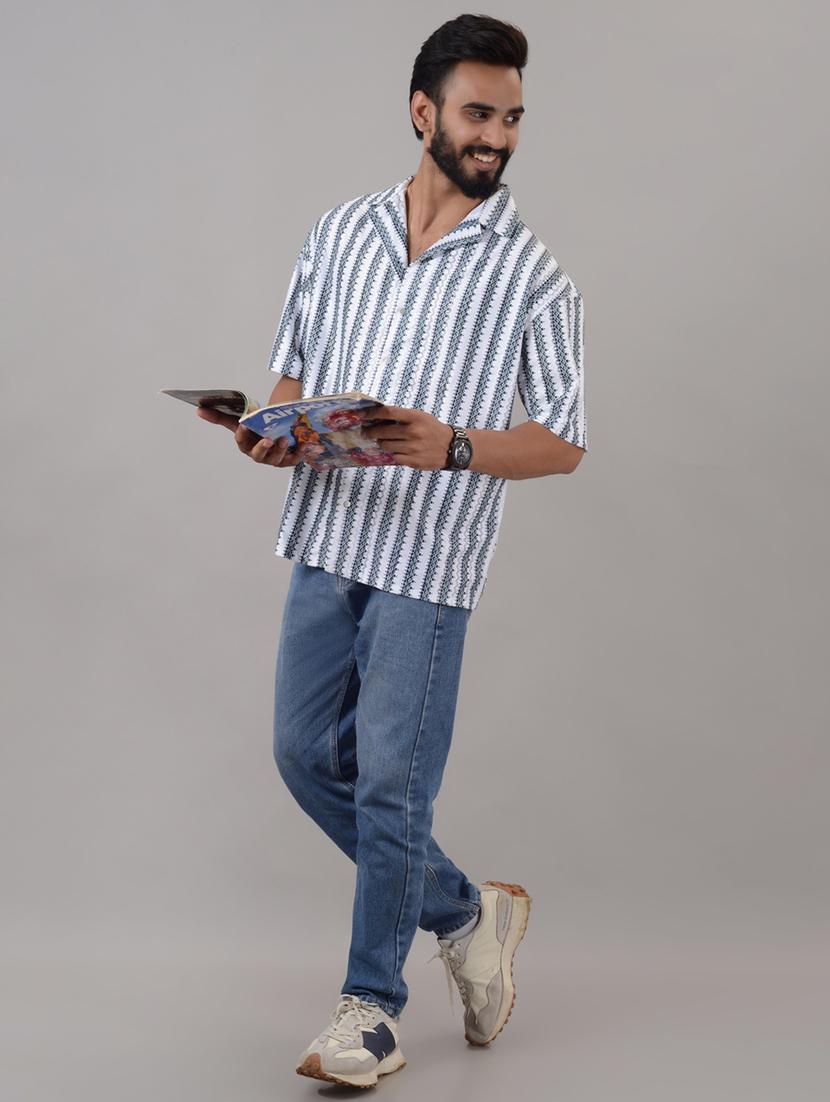 men printed short sleeve casual shirt - 21662978 - Standard Image - 3