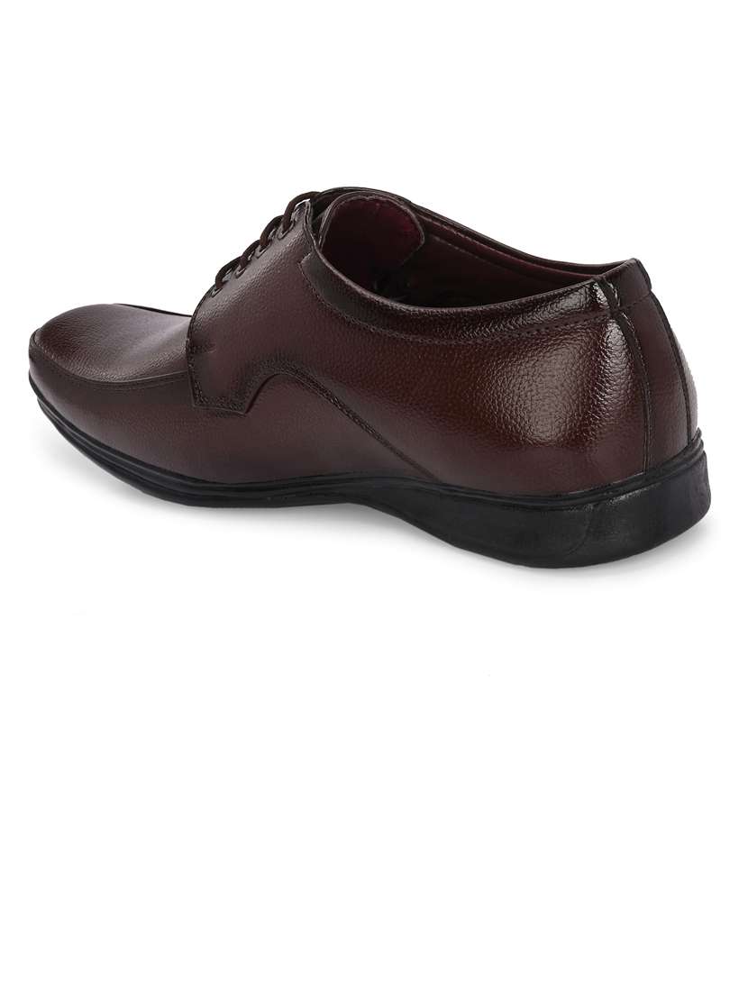 men brown lace up derby formal shoes - 21662986 -  Standard Image - 3