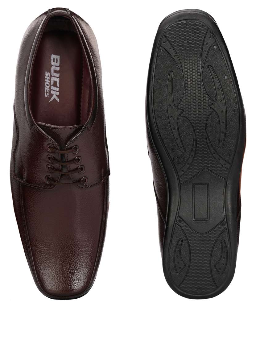 men brown lace up derby formal shoes - 21662986 -  Standard Image - 5