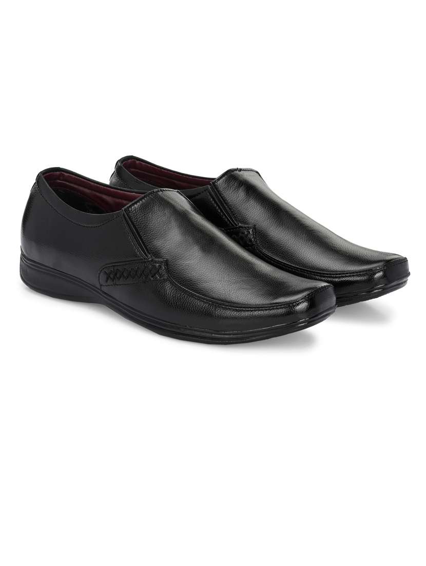 men black slip on formal shoes