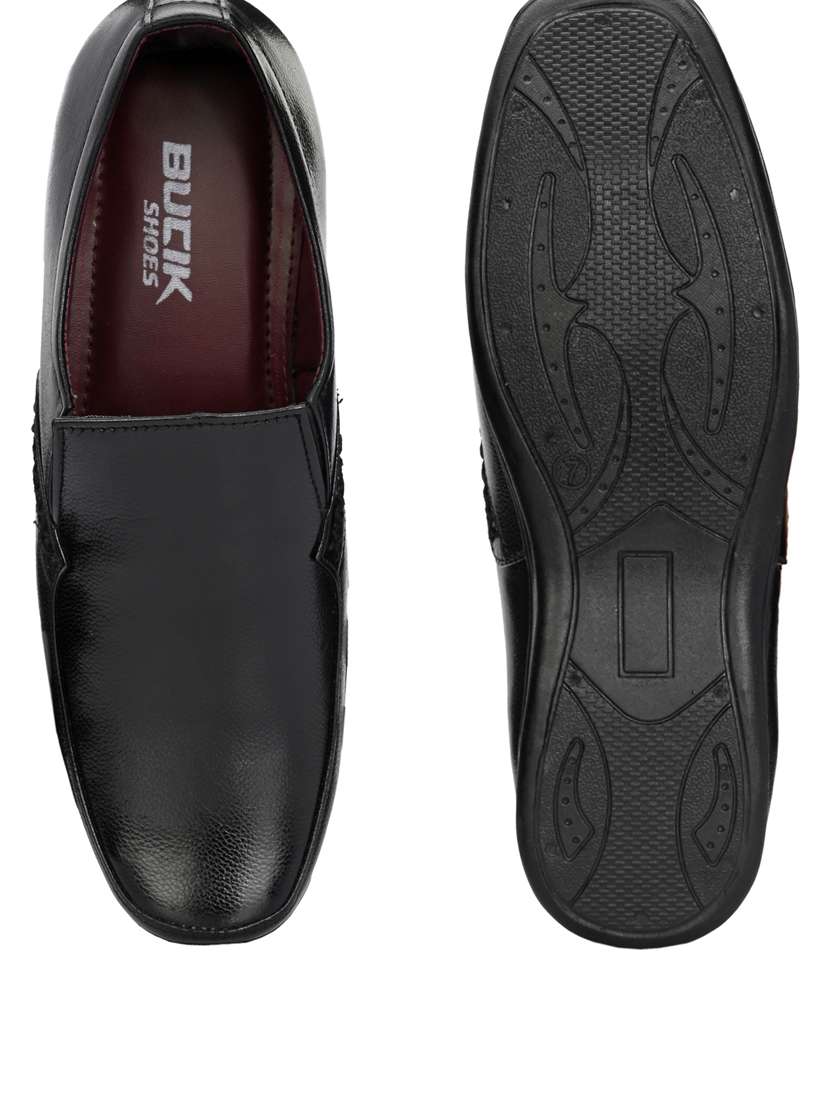 men black slip on formal shoes - 21662997 -  Standard Image - 5
