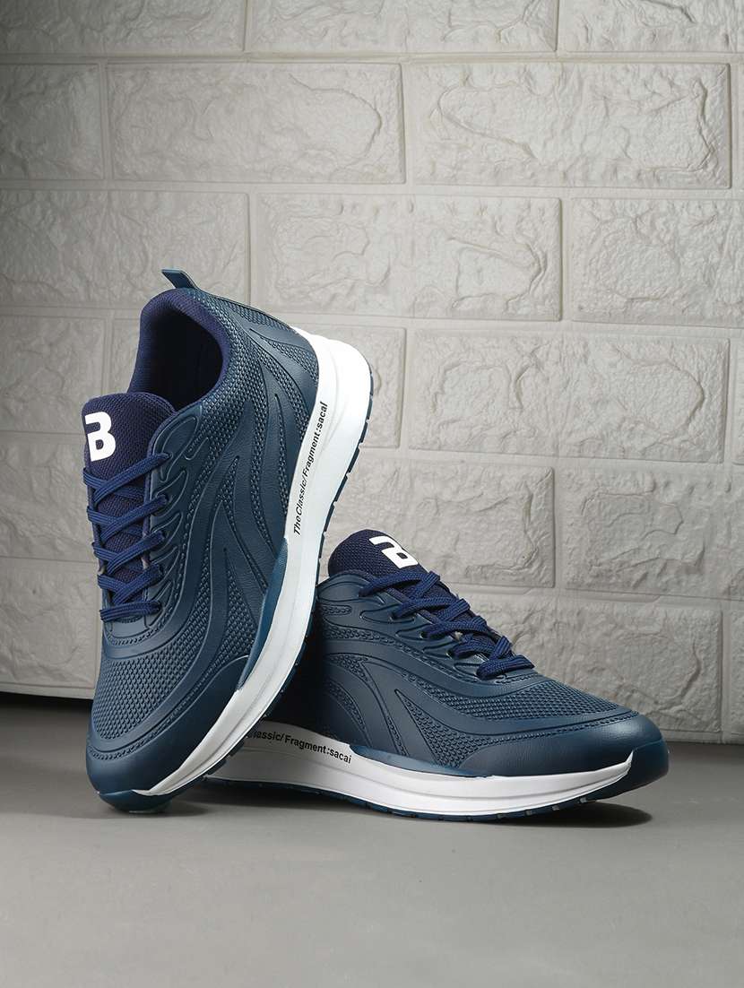 men blue lace up shoe