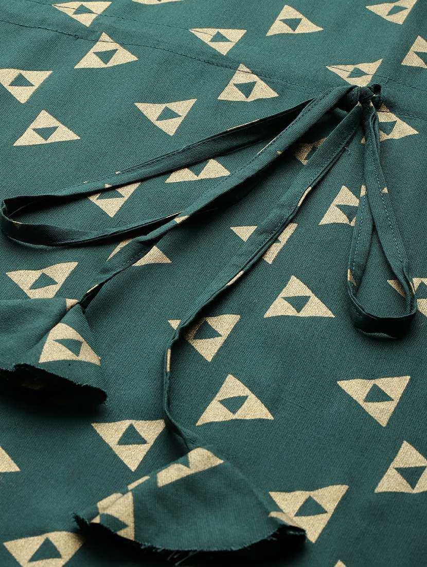 women v-neck printed kaftan dress - 21663455 -  Standard Image - 5