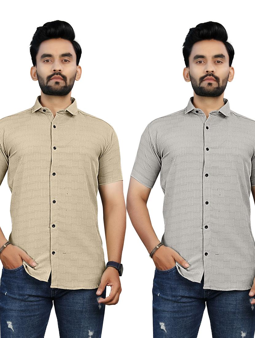 men pack of 2 printed casual shirts - 21663554 - Zoom Image - 0