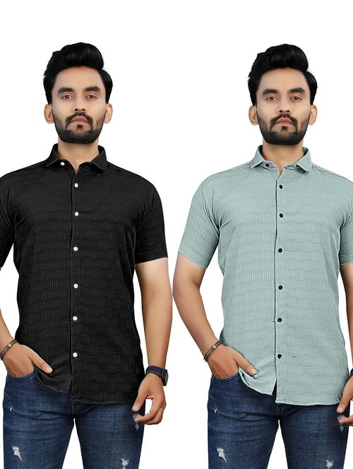 men pack of 2 printed casual shirts - 21663557 - Standard Image - 0