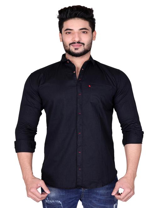 men solid long sleeve casual shirt - 21663649 -  Standard Image - 0