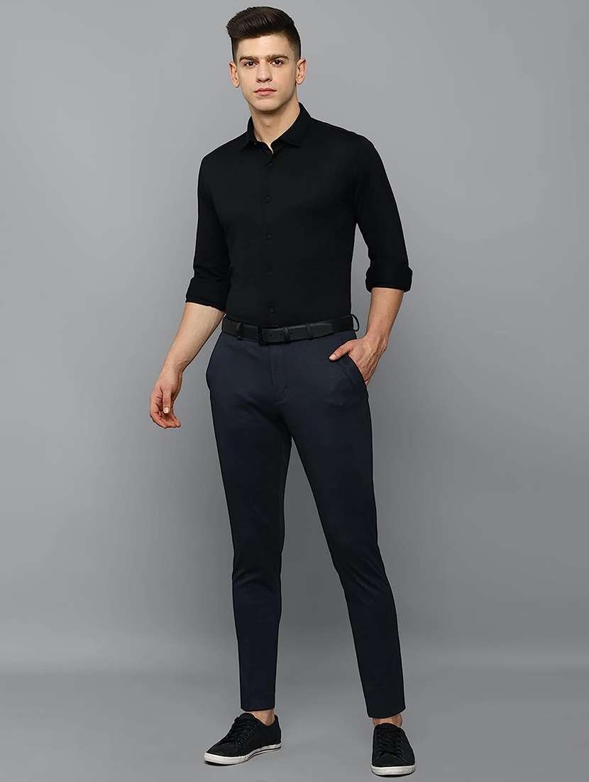 men solid long sleeve casual shirt - 21663674 -  Standard Image - 3