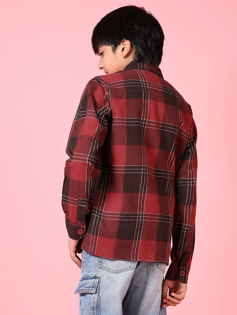 boys long sleeves checkered shirt - 21663713 -  Standard Image - 3