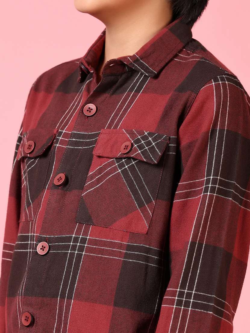 boys long sleeves checkered shirt - 21663713 -  Standard Image - 3